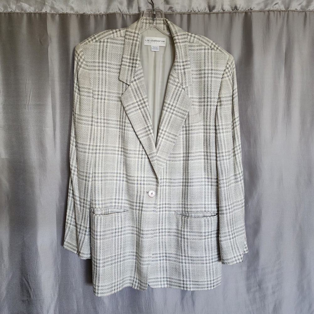 Liz Claiborne Plaid Blazer